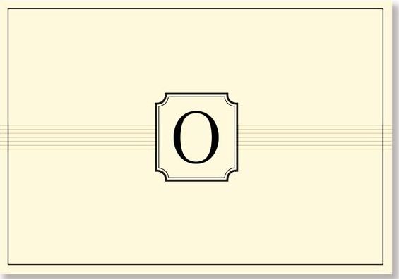 Monogram Note Cards: O (Stationery, Boxed Cards)