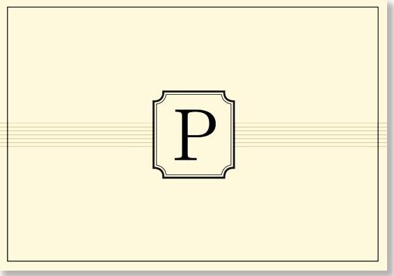 Monogram Note Cards: P (Stationery, Boxed Cards)