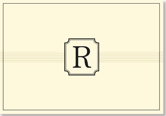 Monogram Note Cards: R (Stationery, Boxed Cards)