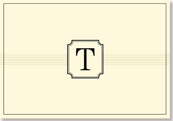 Monogram Note Cards: T (Stationery, Boxed Cards)