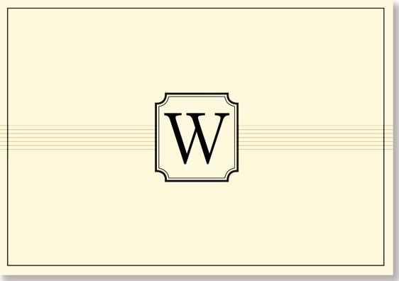 Monogram Note Cards: W (Stationery, Boxed Cards)