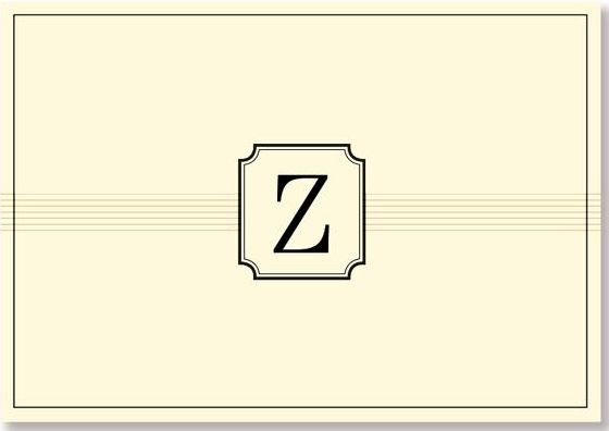 Monogram Note Cards: Z (Stationery, Boxed Cards)