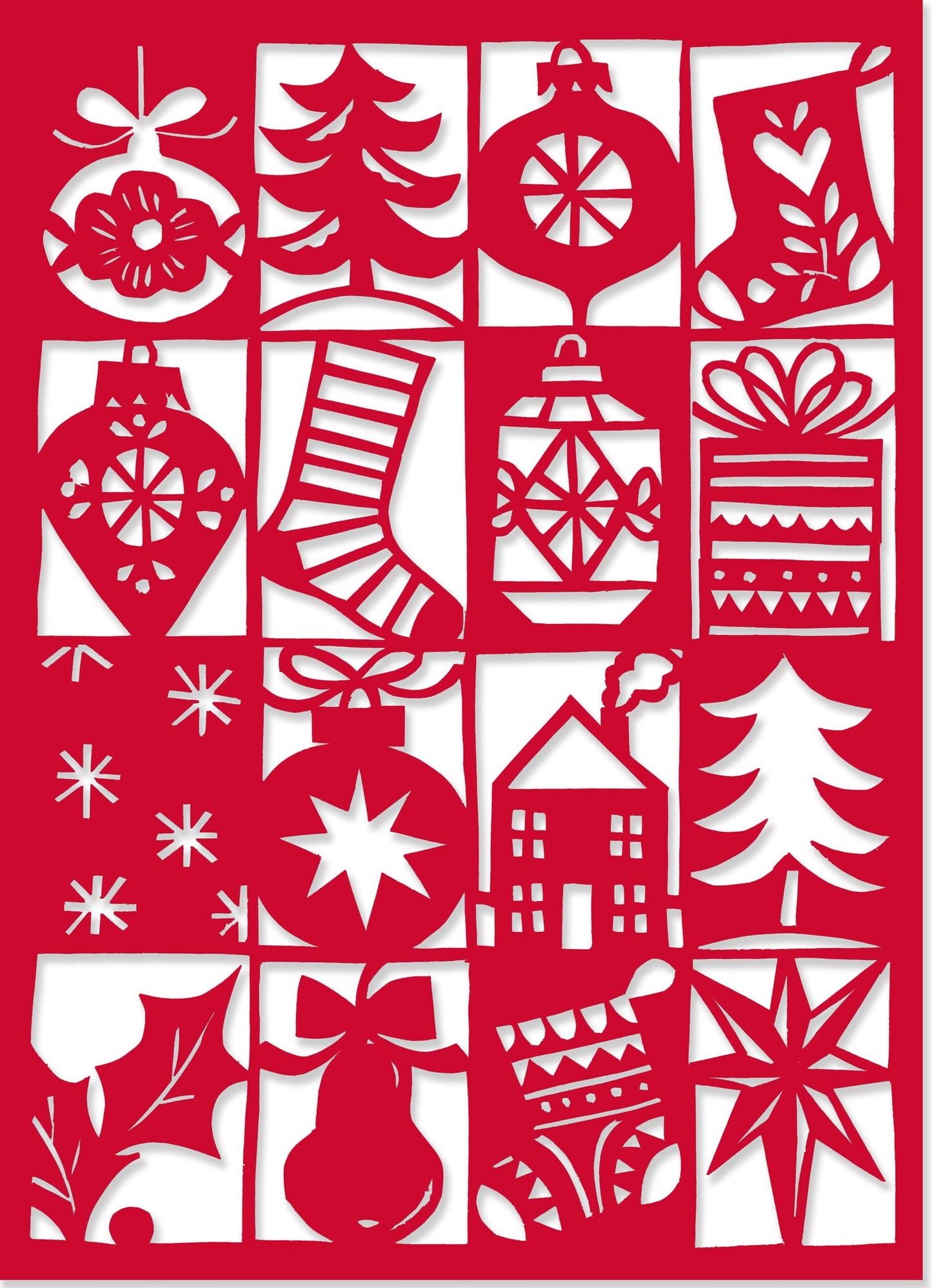 Festive Season Laser Cut Christmas Boxed Card