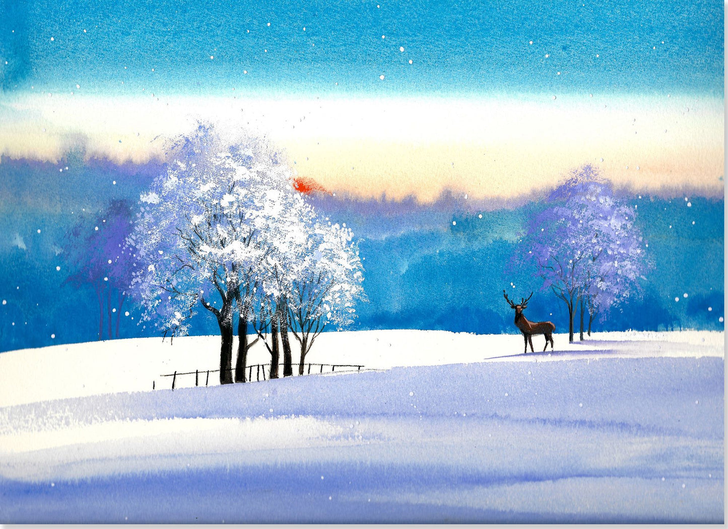 Winter Meadow Christmas Boxed Card