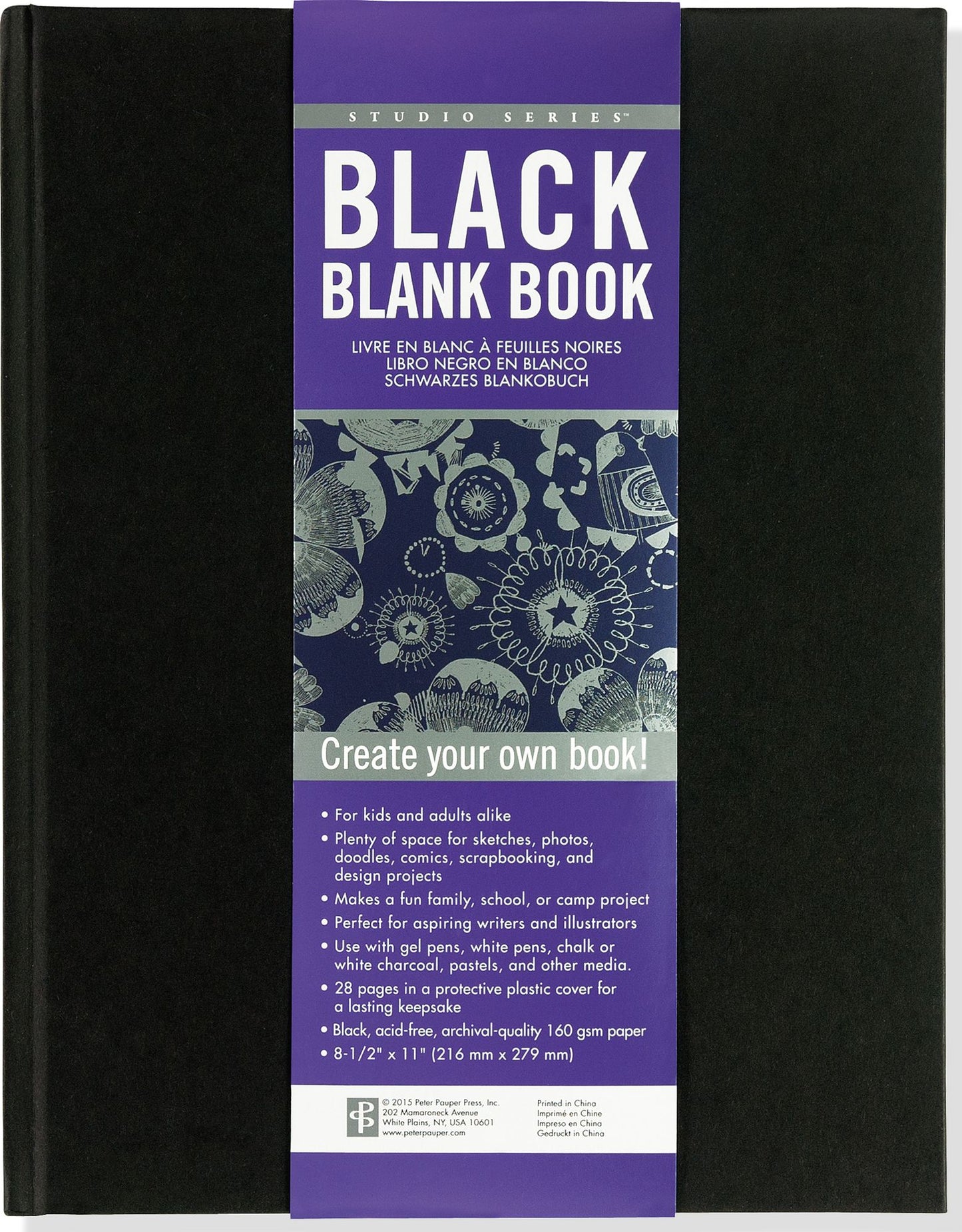 Studio Series Black Blank Book