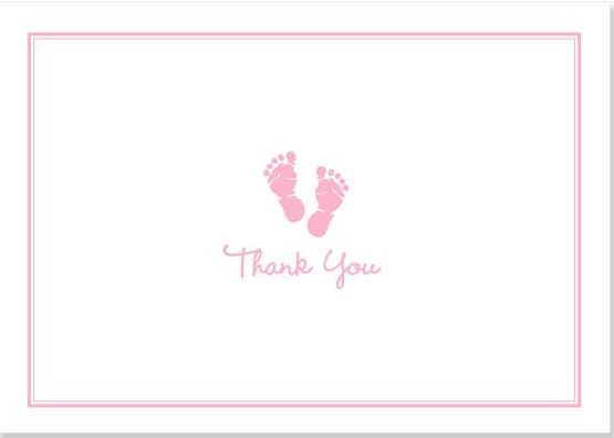 Baby Steps Thank You Notes (Pink)