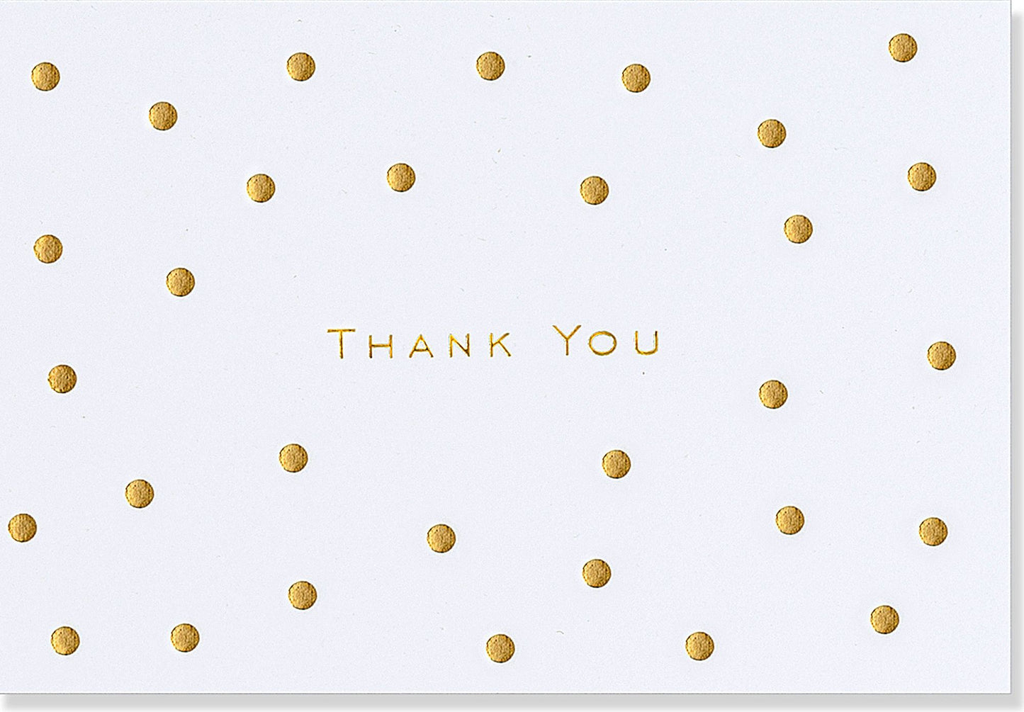 Gold Dots Thank You Note Cards Set of 14