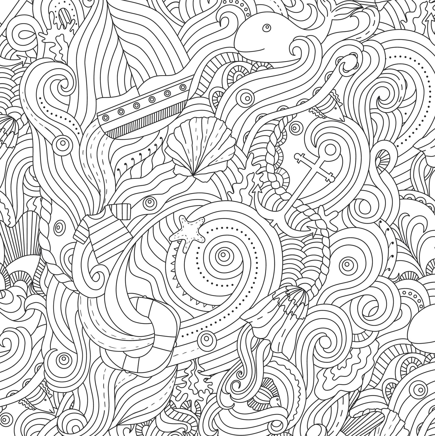 Ocean Designs Artist's Coloring Book