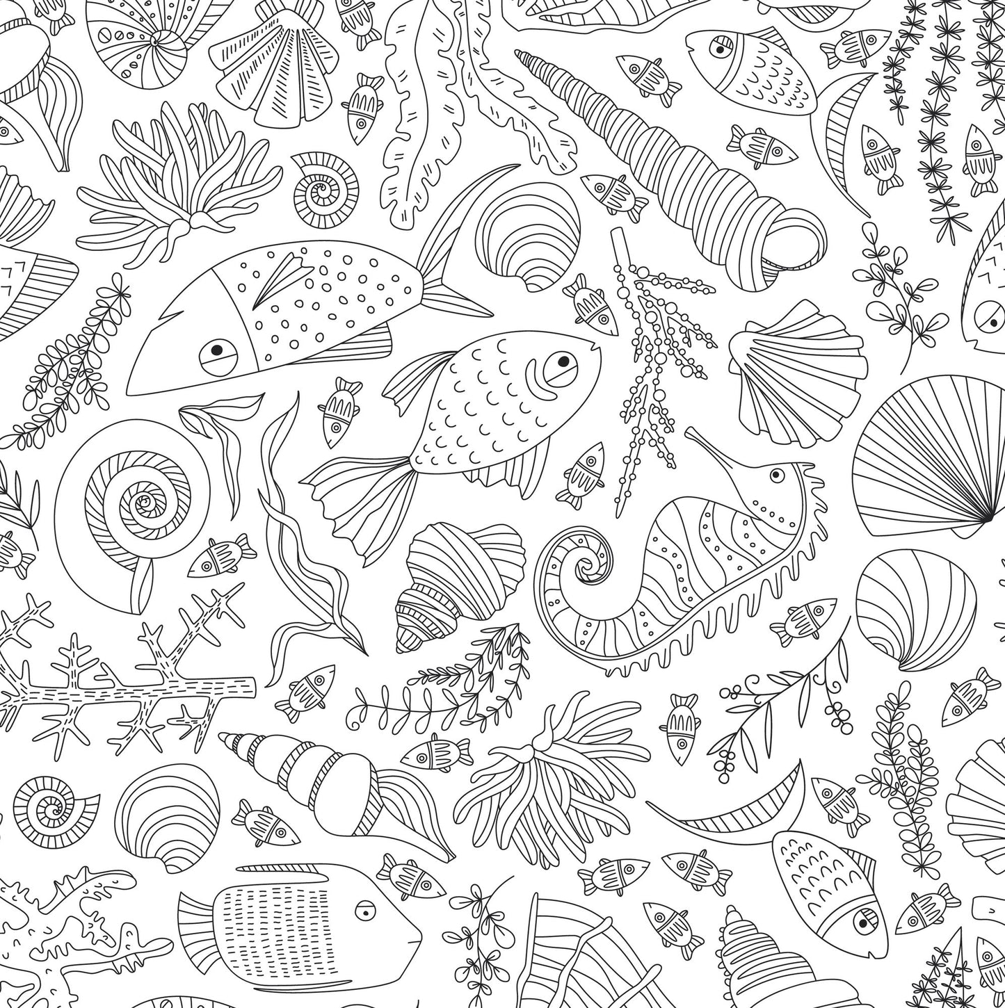 Ocean Designs Artist's Coloring Book