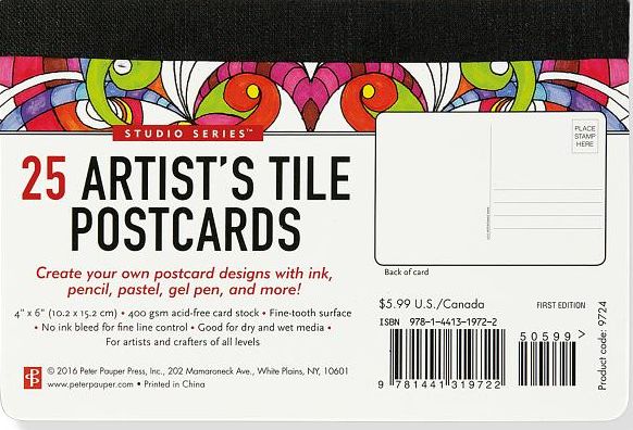 Studio Series Artist's Tile Postcards 4 x 6 Set of 25