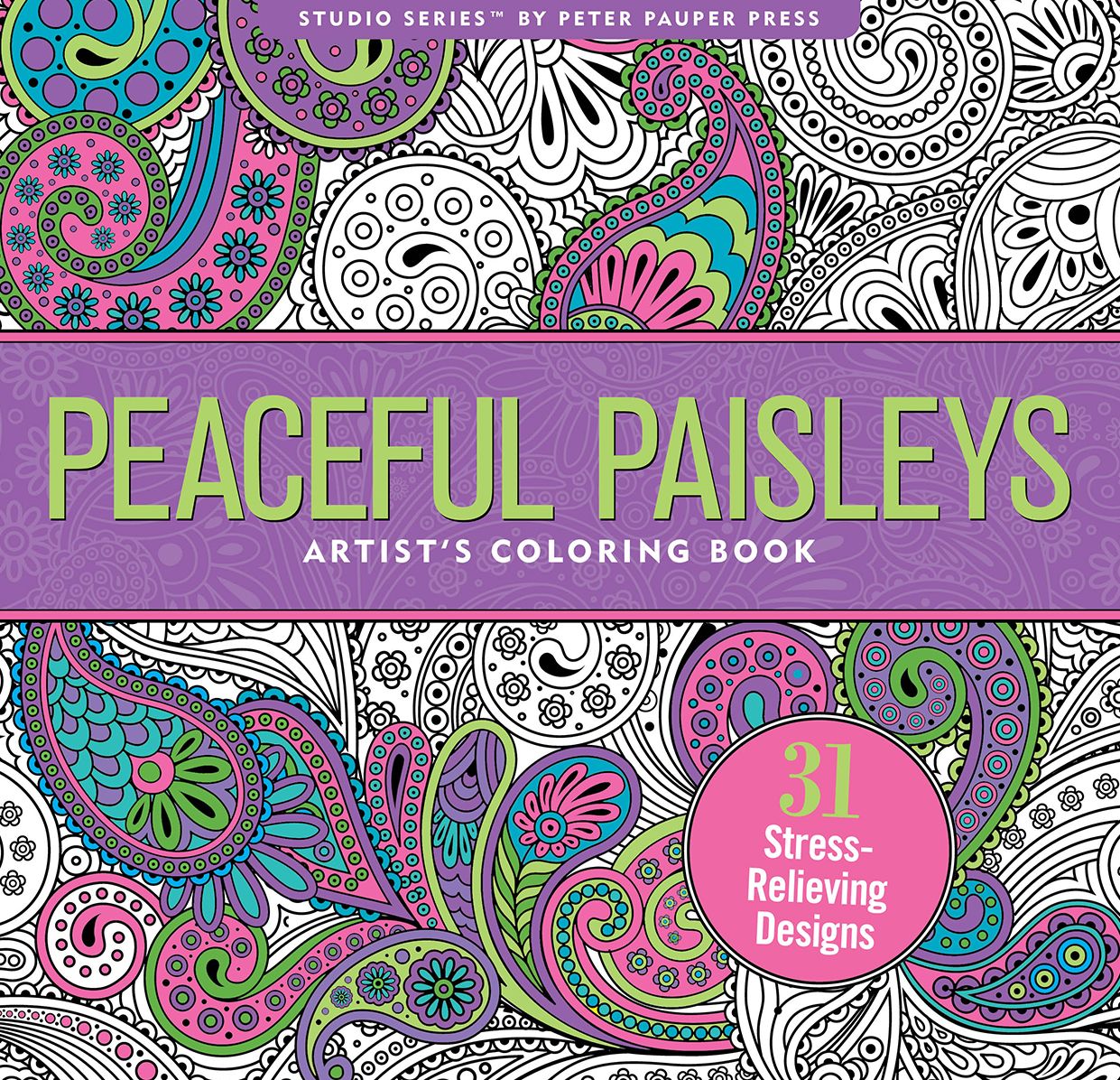 Peaceful Paisleys Design Artist's Coloring Book