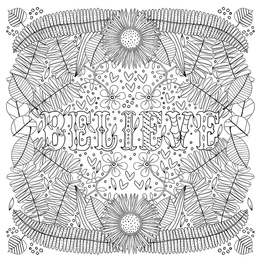 Believe in Yourself Artist's Coloring Book
