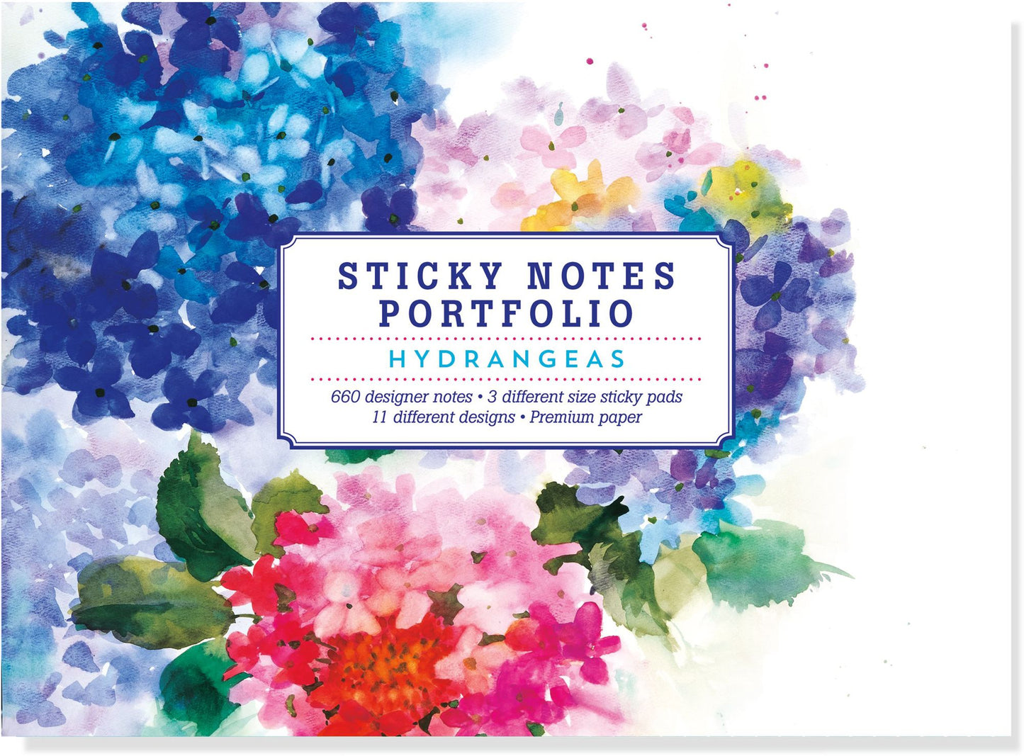 Hydrangeas Sticky Notes Portfolio