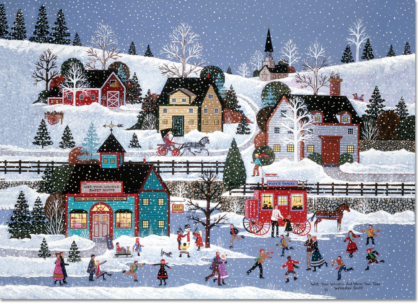 Village Cheer Christmas Boxed Card