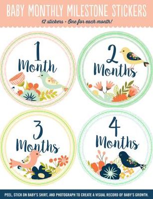 Baby Monthly Milestone Stickers - Birds