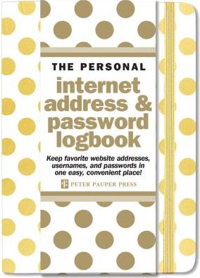 Gold Dots Internet Address & Password Logbook
