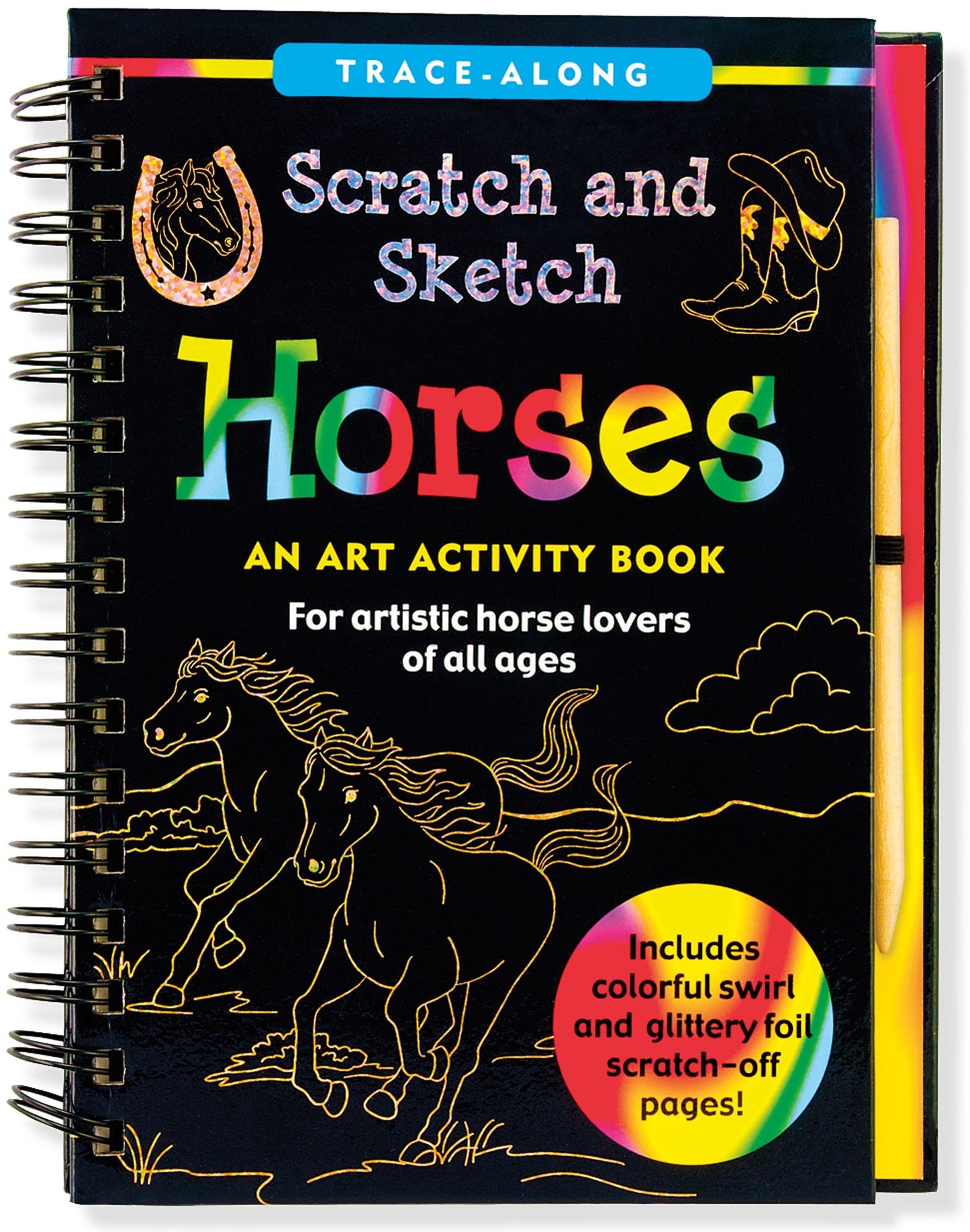 Scratch & Sketch Horses: Trace Along