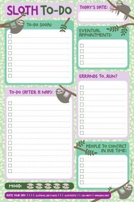 Sloth Notepad (to Do List)