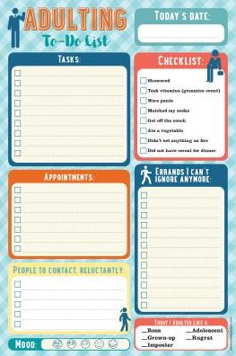 Adulting Notepad (to Do List)
