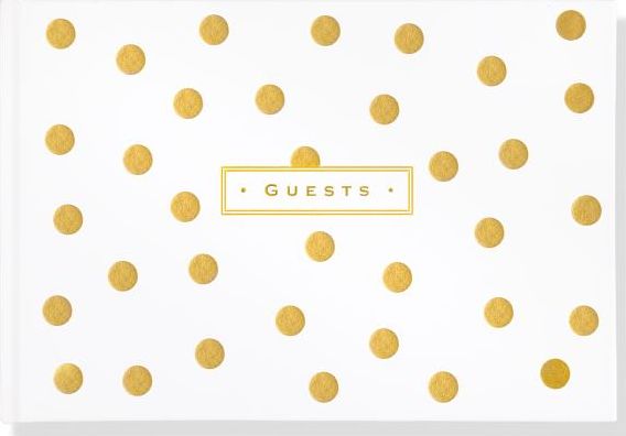 Gold Dots Guest Book