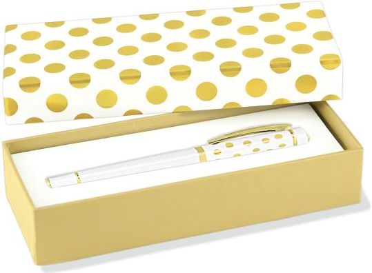 Gold Dots Roller Ball Pen with Gift Box (Rollerball Pen)