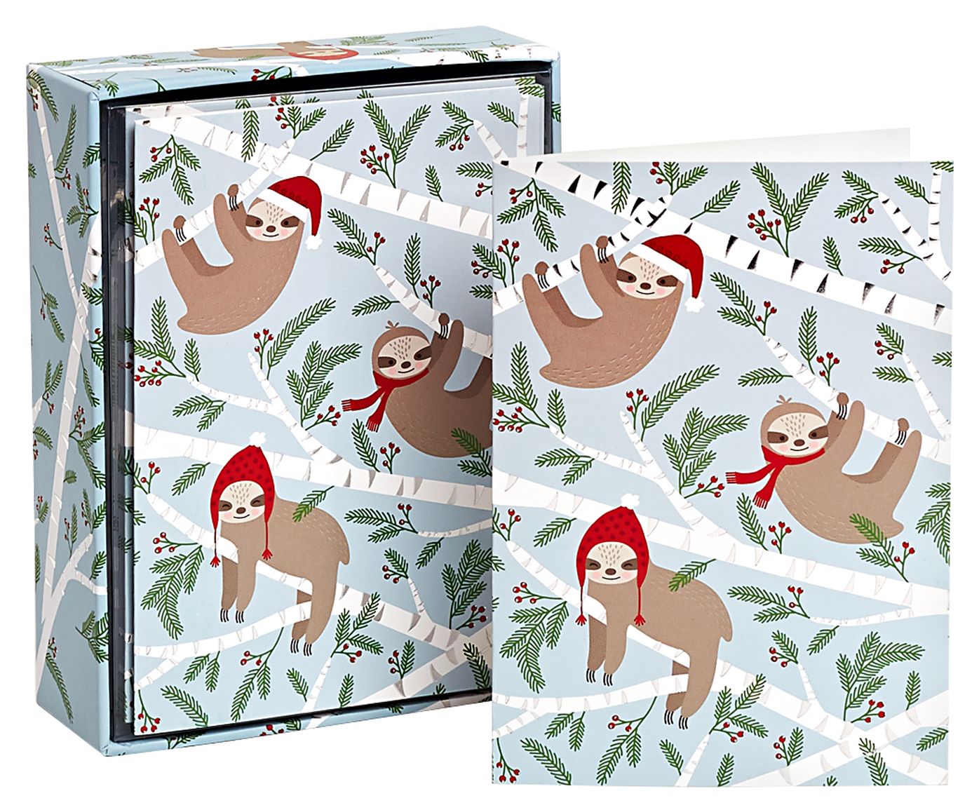 Merry Sloths Christmas Boxed Card
