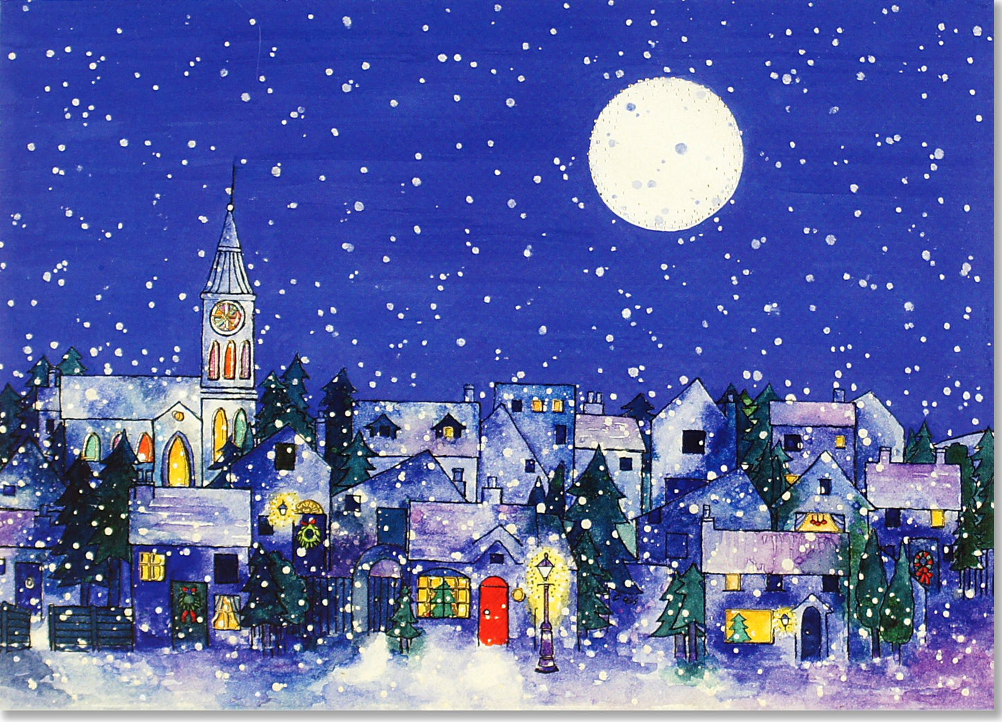 Midnight Moon Christmas Boxed Card