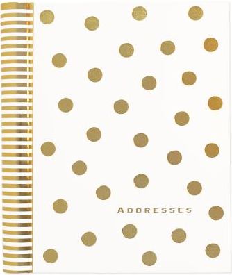Large Address Book Gold Dots