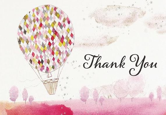 Lighter Than Air Thank You Note Cards