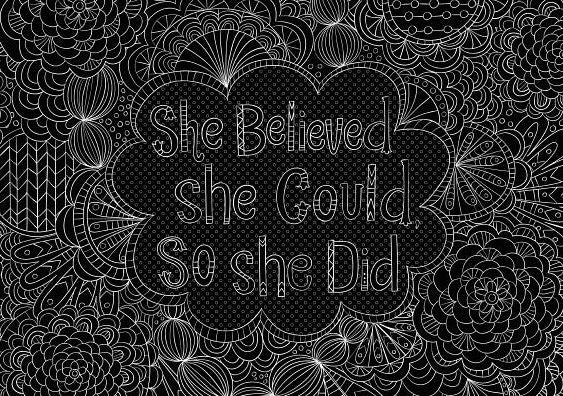 She Believed She Could Scratch & Sketch Art Print
