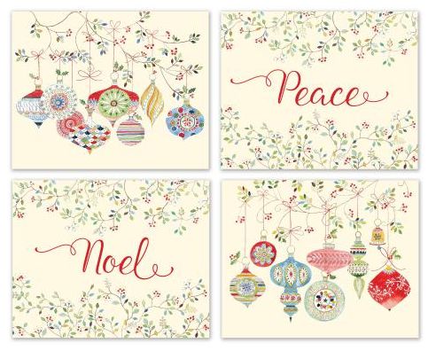 Christmas Art Prints (Ready to Frame. Set of 4 Prints.)