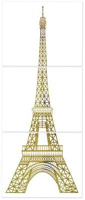 Eiffel Tower Art Prints (Ready to Frame. Set of 3 High Quality Prints.)