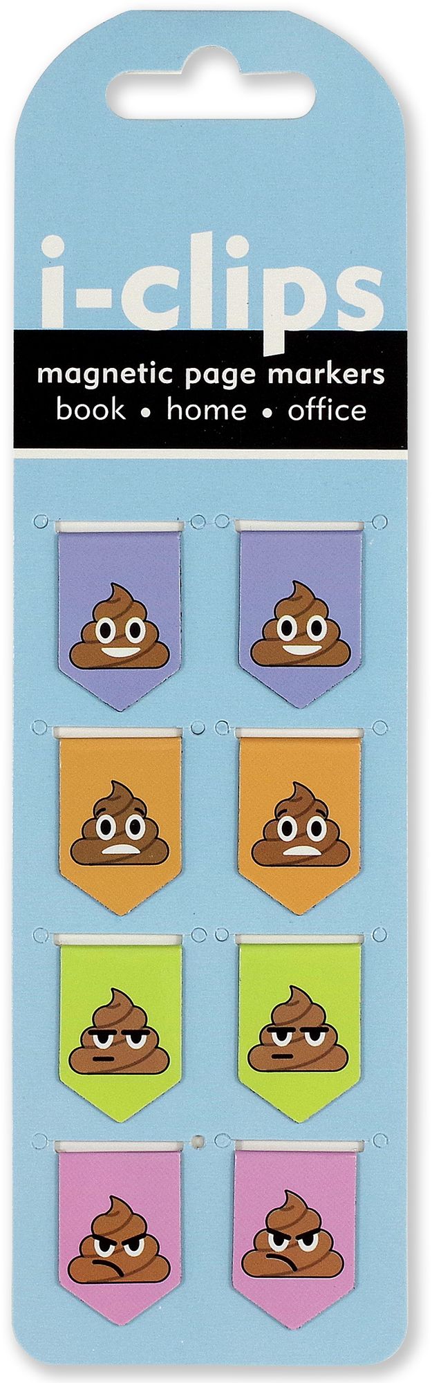POOP EMOJI ICLIPS - MAGNETIC BOOKMARKS