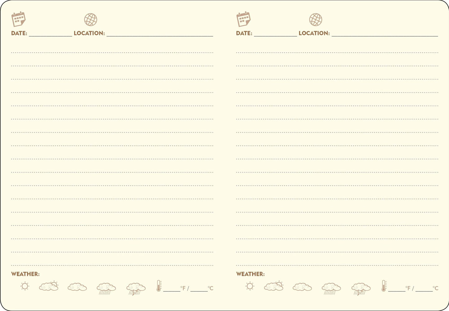 Small Page-A-Day Travelers Journal