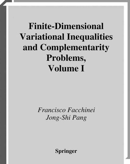 Finite-Dimensional Variational Inequalities and Complementarity Problems
