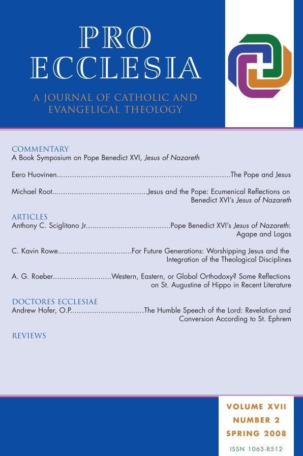 Pro Ecclesia Vol 17-N2: A Journal of Catholic and Evangelical Theology
