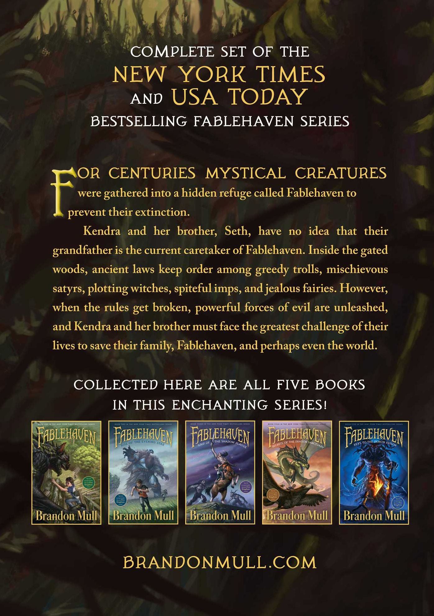 Fablehaven Complete Set (Boxed Set): Fablehaven; Rise of the Evening Star; Grip of the Shadow Plague; Secrets of the Dragon Sanctuary; Keys to the Demon Prison