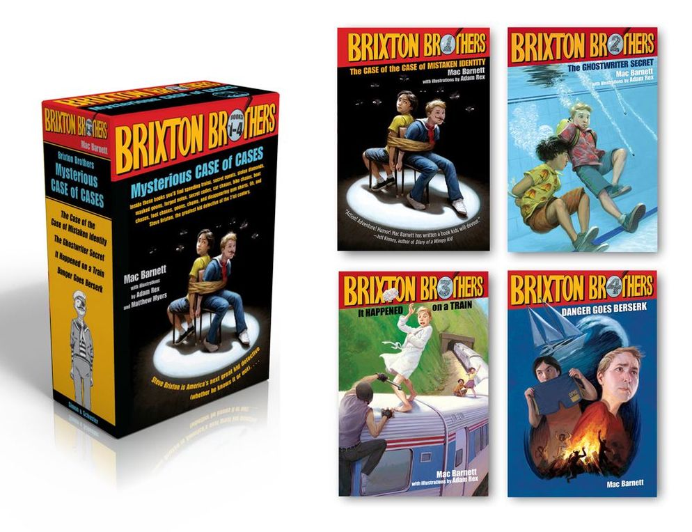Brixton Brothers Mysterious Case of Cases: The Case of the Case of Mistaken Identity; The Ghostwriter Secret; It Happened on a Train; Danger Goes Berserk