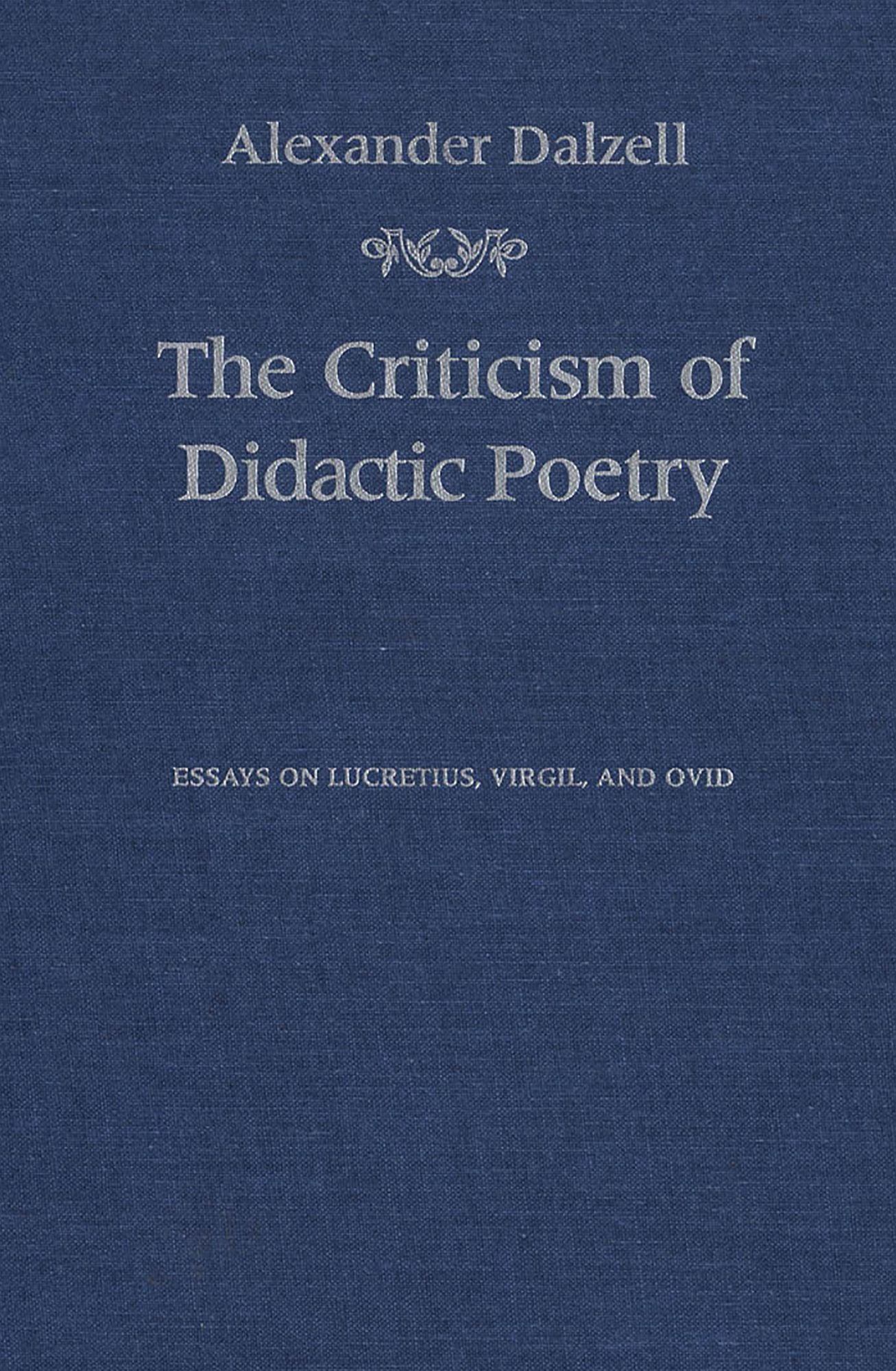 The Criticism Of Didactic Poetry