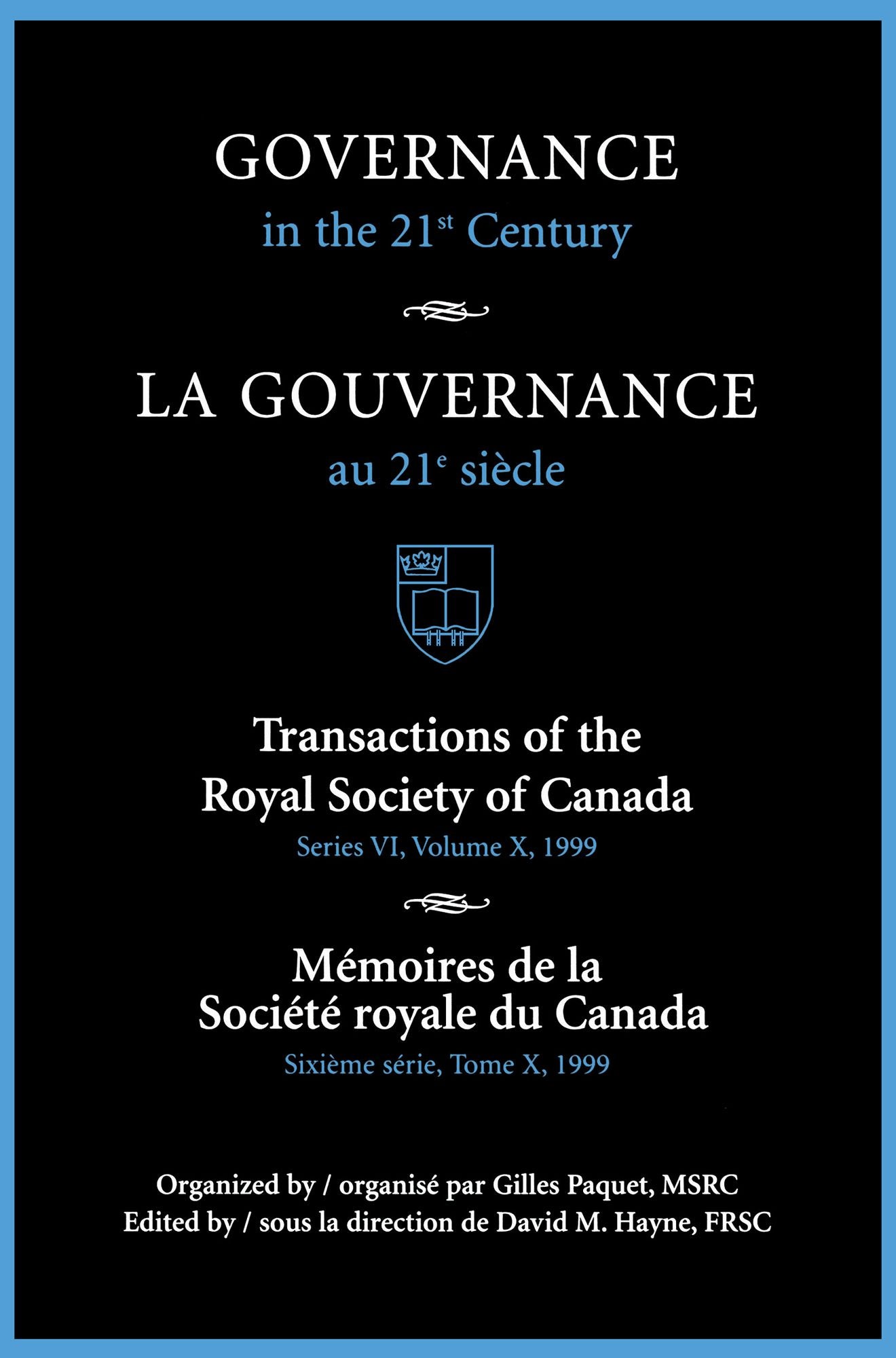 Governance in the 21st Century / Gouvernance Au 21e Siècle