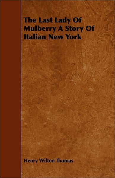 The Last Lady of Mulberry a Story of Italian New York