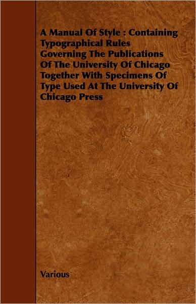 A Manual Of Style