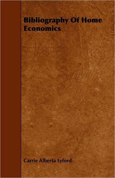 Bibliography Of Home Economics
