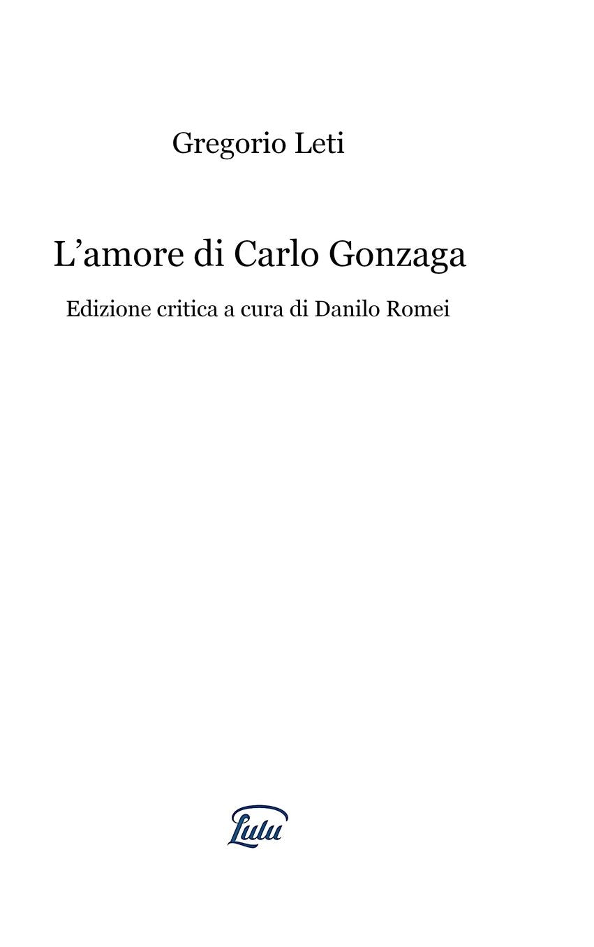 L'Amore Di Carlo Gonzaga