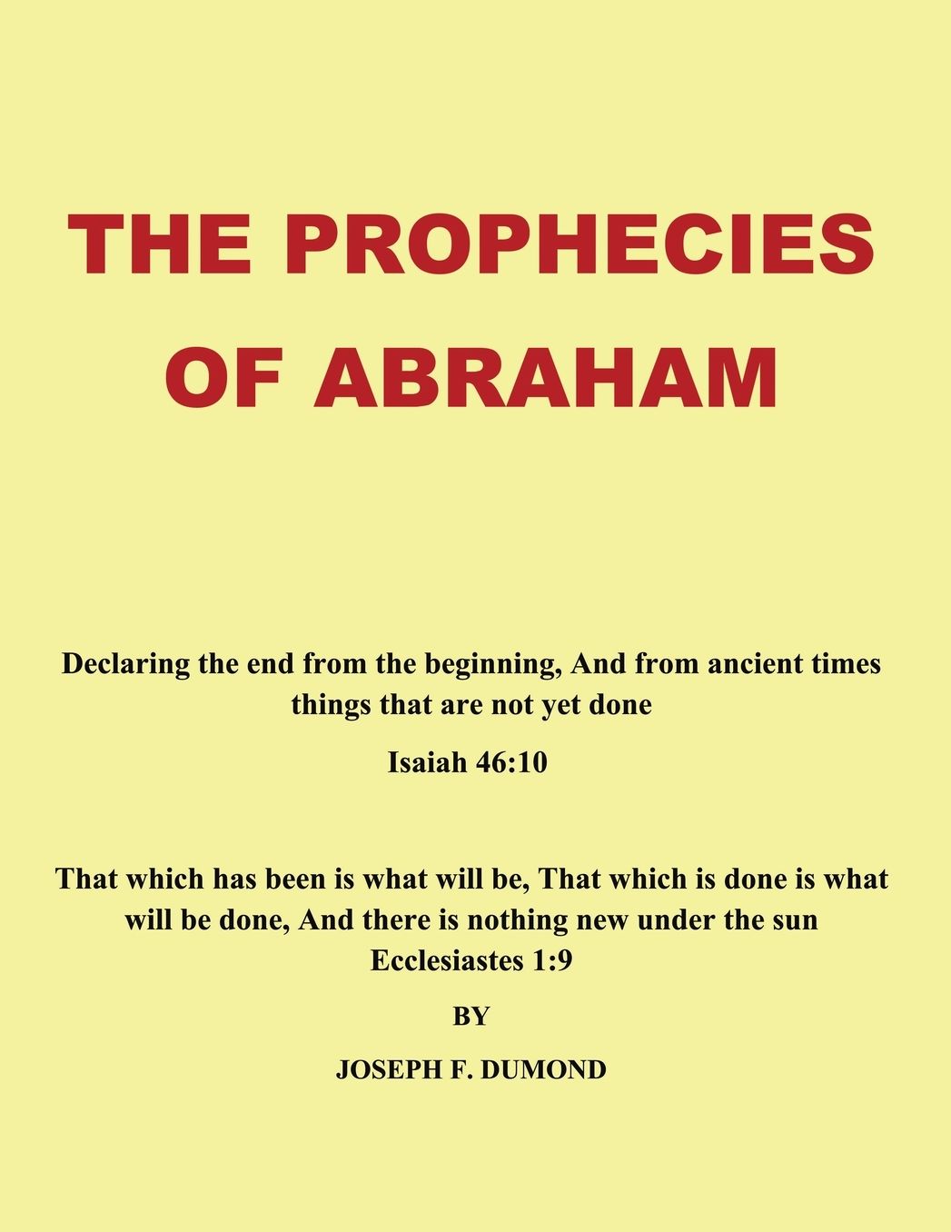 The Prophecies Of Abraham