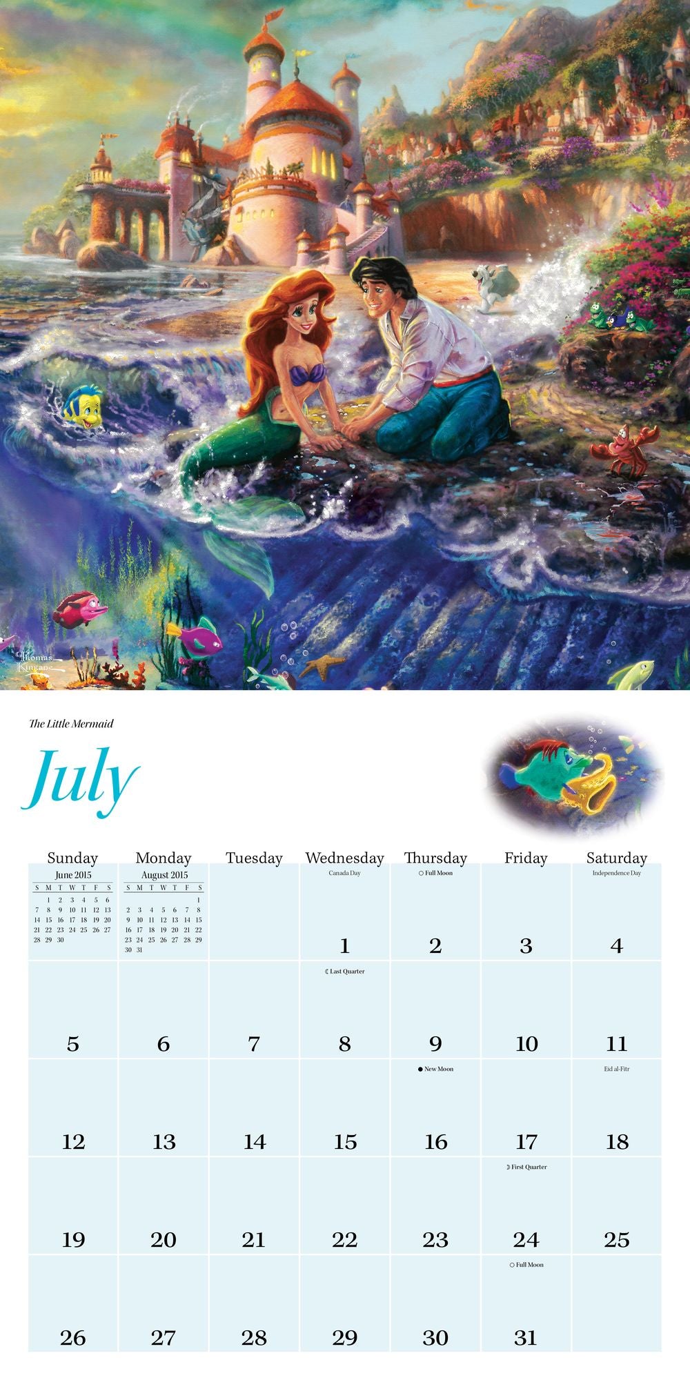 2015 Thomas Kinkade: The Disney Dreams Collection Wall Calendar