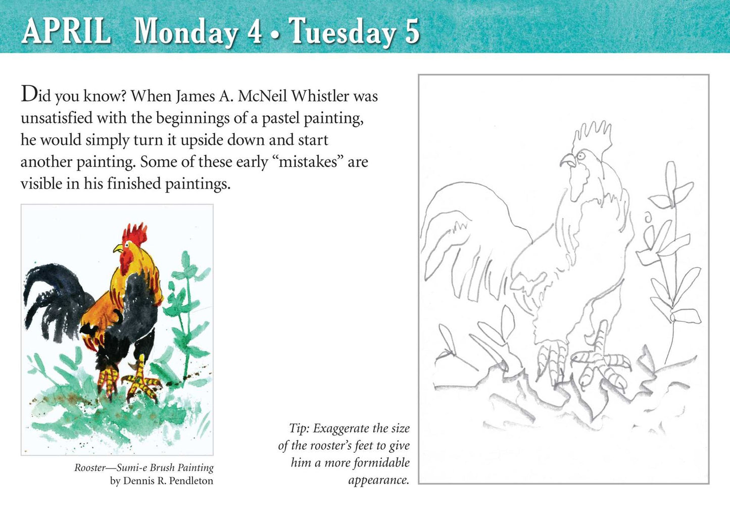 2016 Watercolor Day-to-Day Calendar