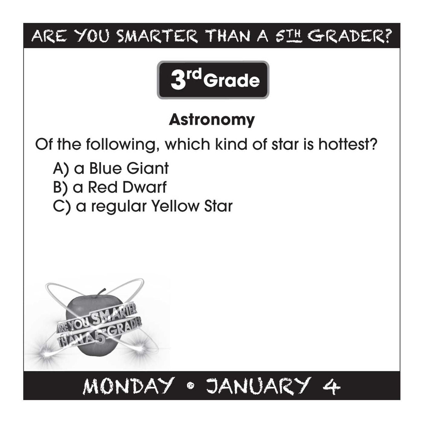 2016 Are You Smarter Than a Fifth Grader Day-to-Day Box Calendar