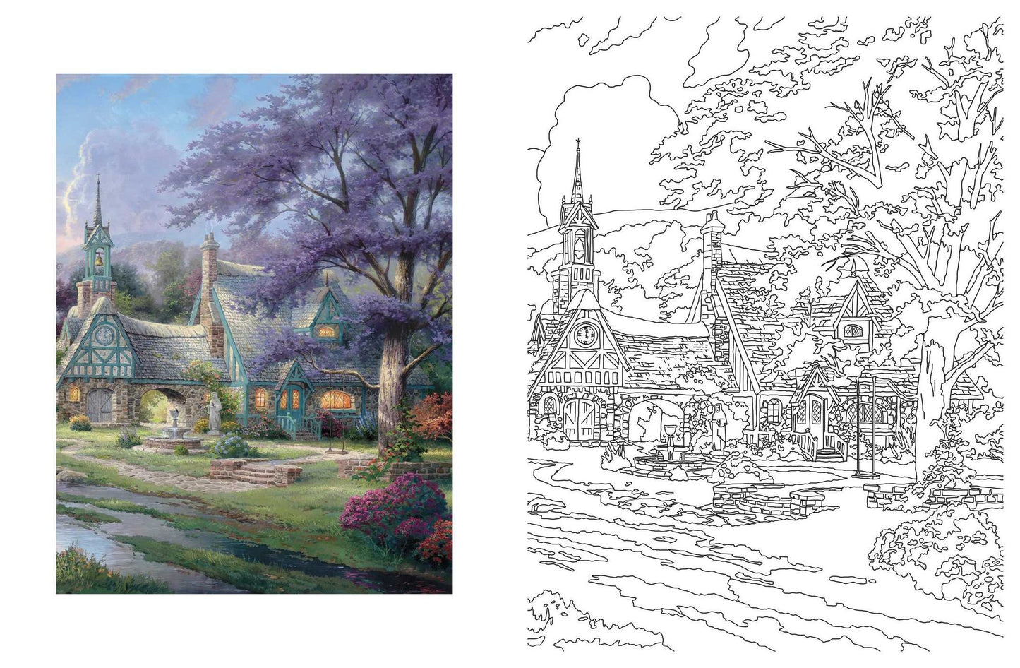 Posh Adult Coloring Book: Thomas Kinkade Designs for Inspiration & Relaxation