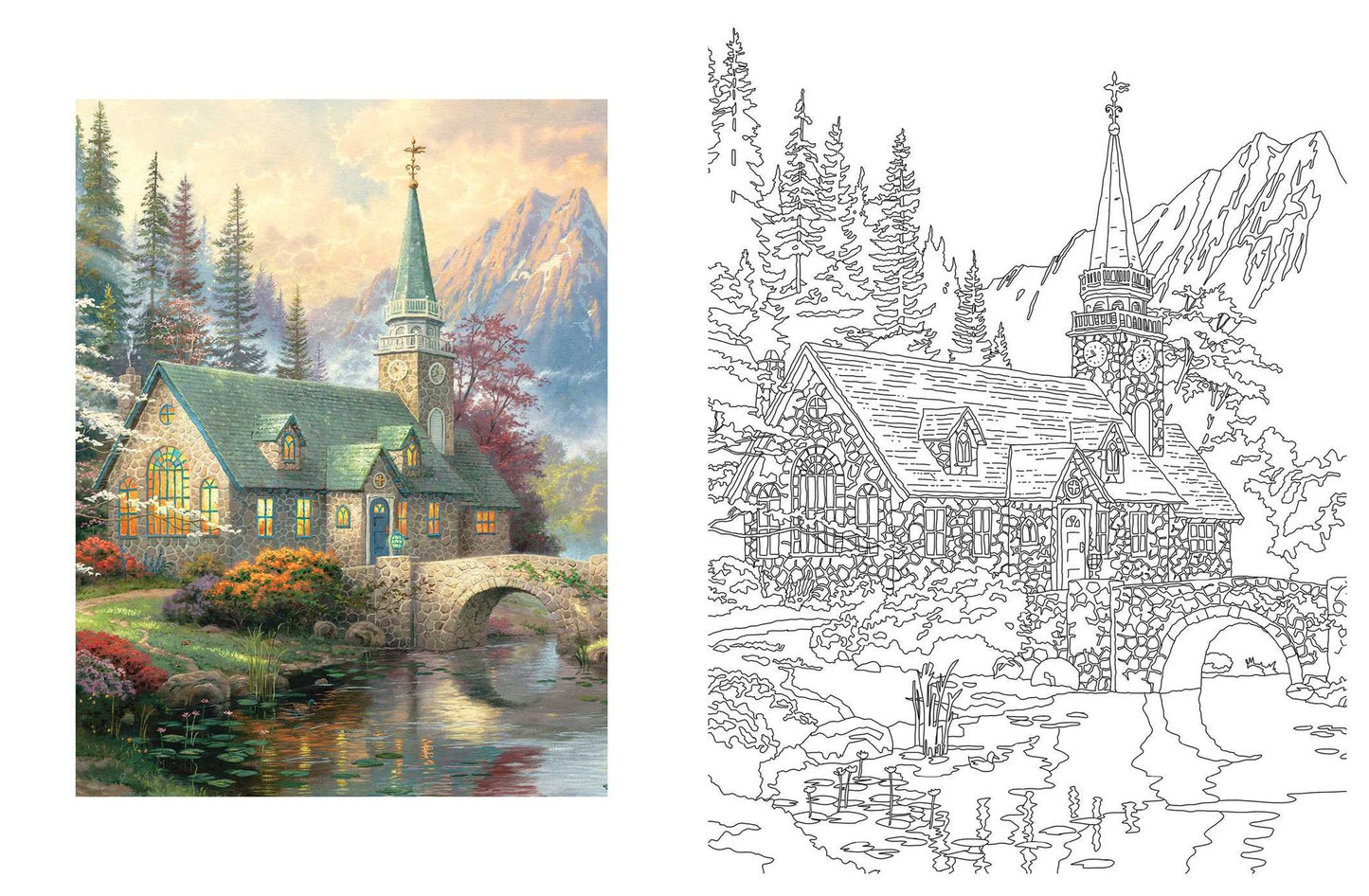 Posh Adult Coloring Book: Thomas Kinkade Designs for Inspiration & Relaxation